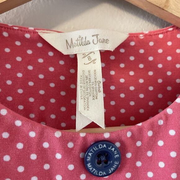 Matilda Jane Sz 8 Camp MJC Green Garden Dress Cotton Stretch - Picture 6 of 9